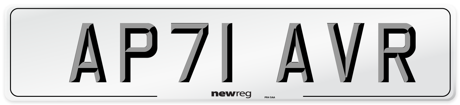AP71 AVR Number Plate from New Reg